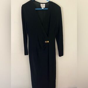 Joseph Ribkoff Long Sleeve Faux Wrap Maxi Dress Size 12